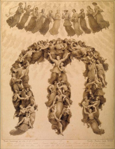 Ilustracja do Boskiej Komedii Dantego Alighieri Paradiso canto XVIII autorstwa Francesco Scaramuzza