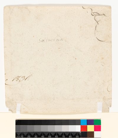 Rysunek na odwrocie papieru (verso), przed 1747 (grafit na papierze) [patrz 5938251] autorstwa Francesco Solimena