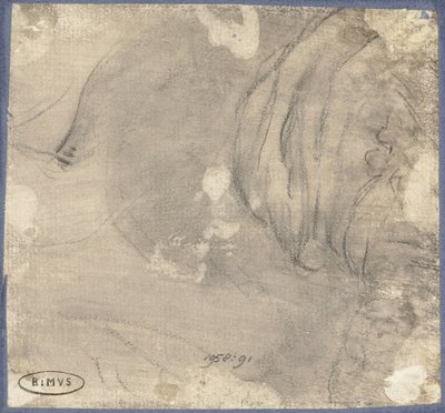 Fragment szkicu kredą autorstwa Francesco Solimena