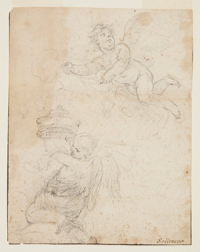 Studium dwóch Putti autorstwa Francesco Solimena