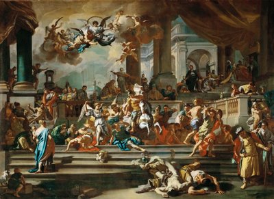 Wypędzenie Heliodora ze Świątyni autorstwa Francesco Solimena