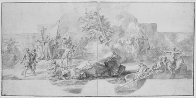 Lądowanie Kolumba w Ameryce, 1715-1716 autorstwa Francesco Solimena