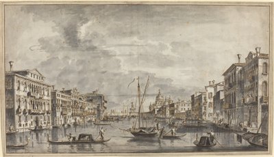 Canal Grande w kierunku Salute i Dogana autorstwa Francesco Tironi