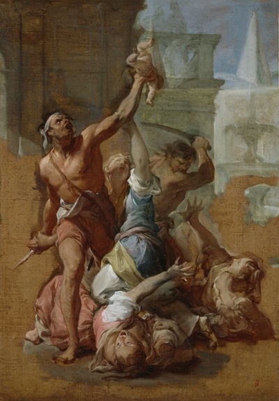Studium do masakry niewinnych, ok. 1700-10 (olej na płótnie) autorstwa Francesco Trevisani