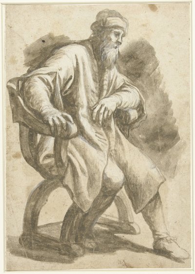 Mężczyzna siedzący w fotelu autorstwa Francesco Vanni