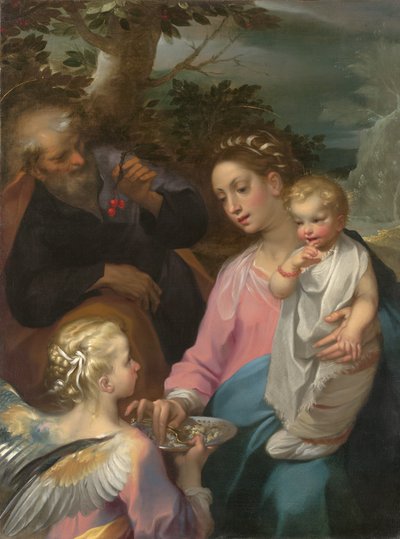 Odpoczynek podczas ucieczki do Egiptu, ok. 1569 r. (olej na płótnie) autorstwa Francesco Vanni