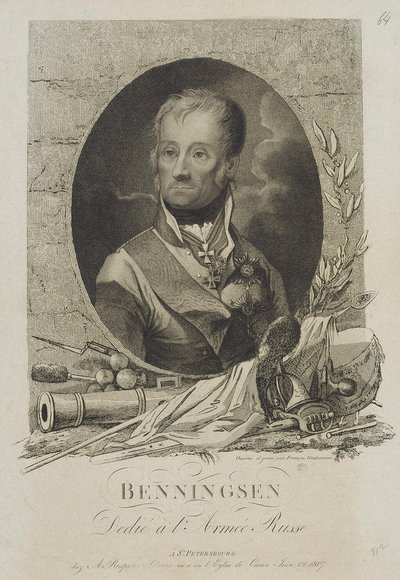 Portret hrabiego Levin Leonty August Theophil von Bennigsen 1745-1826, 1807 autorstwa Francesco Vendramini
