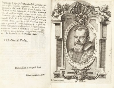 Portret Galileusza Galilei, 1623 autorstwa Francesco Villamena