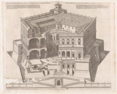 Lustro rzymskiej świetności: Pałac Farnese, XVI w., XVI w. autorstwa Francesco Villamena