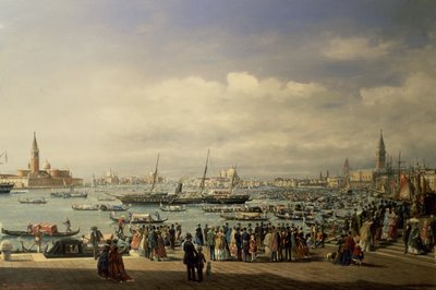 Napoleon III przybywa do Wenecji autorstwa Francesco Zanin