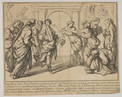 Mądre i głupie dziewice, 1728. autorstwa Francesco Zuccarelli