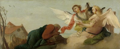 Abraham z trzema aniołami autorstwa Francesco Zugno