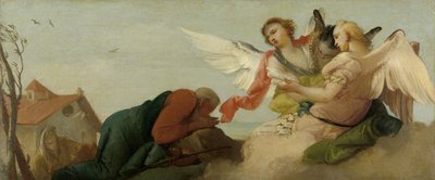 Abraham z trzema aniołami autorstwa Francesco Zugno