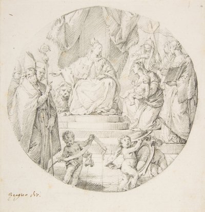 Szlachta przedstawiająca niemowlę Wenecji, 1709-87. autorstwa Francesco Zugno