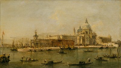 Wenecja: Dogana i Santa Maria della Salute autorstwa Francesco circle of Guardi