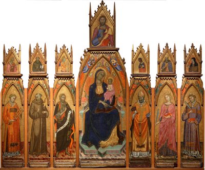 Madonna z Dzieciątkiem. Chrystus i święci autorstwa Francesco dAntonio da Ancona