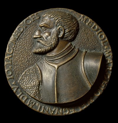 Popiersie Gian Giacomo de Medici dit il Medeghino (1497-1556), włoski medal Condottiero wykonany przez Francesco da Sangallo dit il Margotta (1494-1576) Florencja, Muzeum Narodowe Bargello autorstwa Francesco da Sangallo