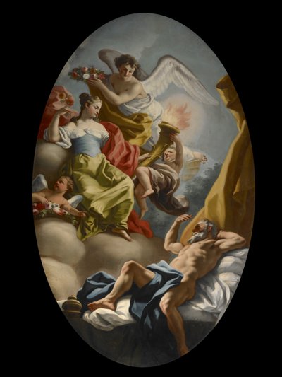 Alegoria mądrości i prawdy, ok. 1750 autorstwa Francesco de Mura