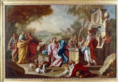 Chrystus i kobieta z Samarii autorstwa Francesco de Mura