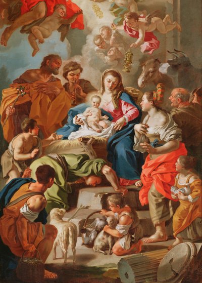 Adoracja pasterzy autorstwa Francesco de Mura