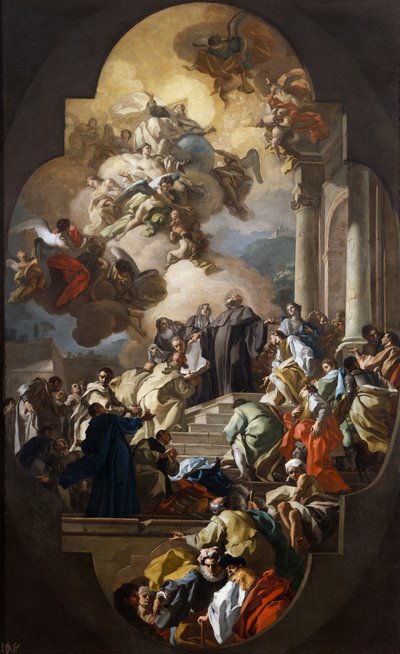 Wizja św. Benedykta autorstwa Francesco de Mura