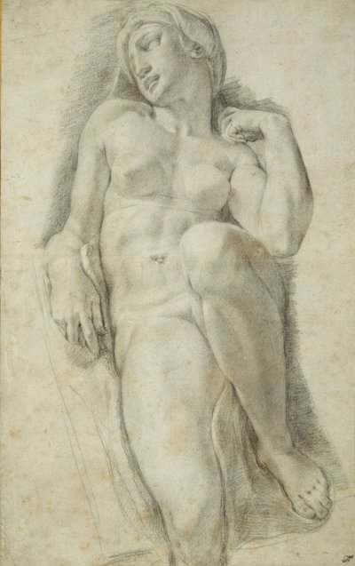Aurora, wg Michelangelo Buonarroti (czarna kreda na białym papierze) autorstwa Francesco de Rossi Salviati Cecchino
