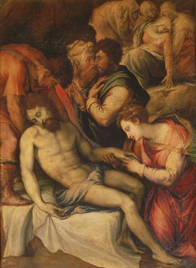 Osadzanie Chrystusa autorstwa Francesco de Rossi Salviati Cecchino