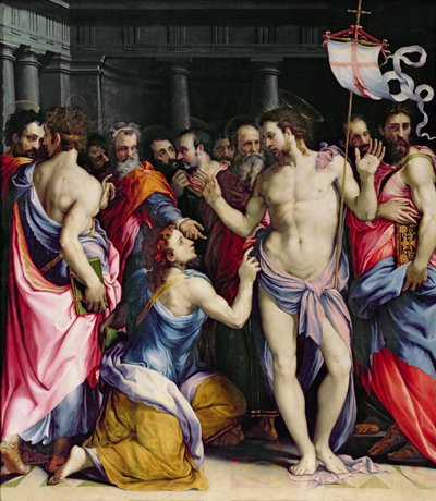Niedowierzanie św. Tomasza, ok.1547 autorstwa Francesco de Rossi Salviati Cecchino