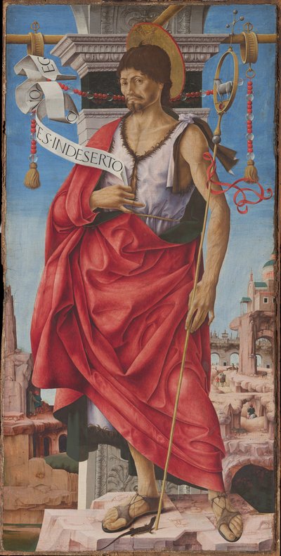 Poliptyk Griffoni: Św. Jan Chrzciciel, ok. 1472-1473. autorstwa Francesco del Cossa