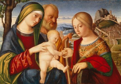 Mistyczne małżeństwo św. Katarzyny autorstwa Francesco di Bernardo de Vecchi Santacroce