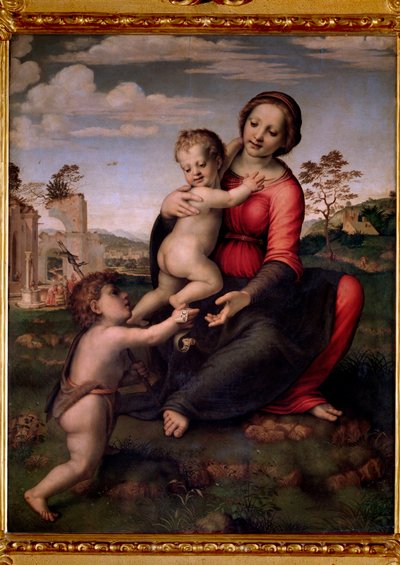 Dziewica z Dzieciątkiem i św. Janem Chrzcicielem (obraz autorstwa Francesco di Cristofano Franciabigio