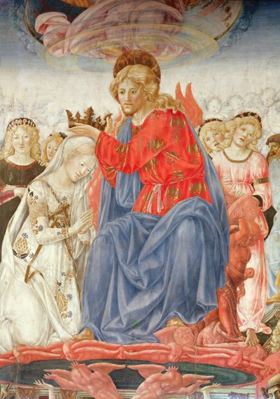 Fragment Koronacji Dziewicy (olej na desce) autorstwa Francesco di Giorgio Martini