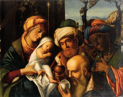Adoracja Trzech Króli autorstwa Francesco di Simone da Santacroce