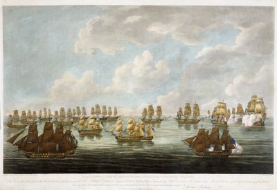 Akcja pomiędzy Flotą Chińską a francuską eskadrą 15 lutego 1804 r. autorstwa Francis (after) Sartorius