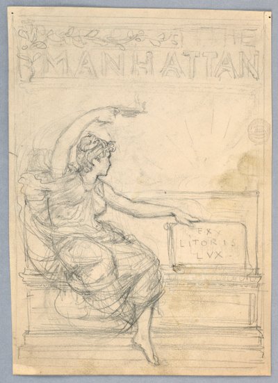 Projekt okładki Manhattan Illustrated Monthly Magazine autorstwa Francis Augustus Lathrop