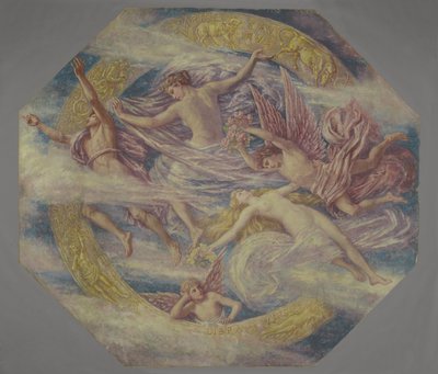 Diana i jej towarzysze wśród konstelacji, c.1894 autorstwa Francis Augustus Lathrop