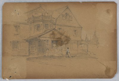 Porte-cochere, Scott Cottage autorstwa Francis Augustus Lathrop