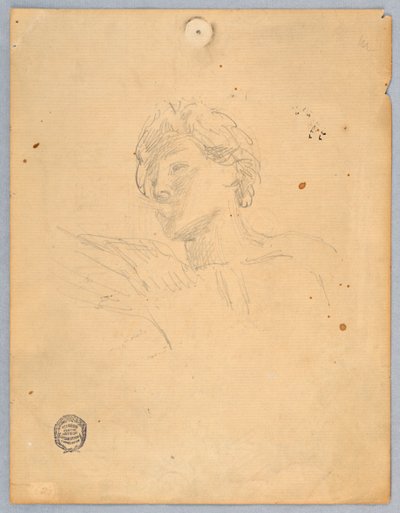 Szkic do głowy anioła autorstwa Francis Augustus Lathrop