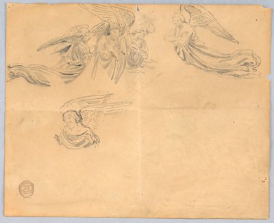 Szkic aniołów autorstwa Francis Augustus Lathrop