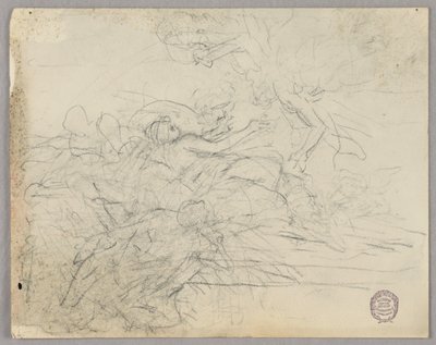 Szkic grupy figuralnej do Wniebowstąpienia autorstwa Francis Augustus Lathrop