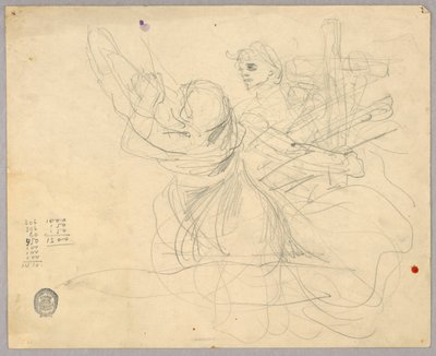 Szkic postaci do Wniebowstąpienia autorstwa Francis Augustus Lathrop