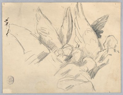 Szkic Czterech Aniołów autorstwa Francis Augustus Lathrop