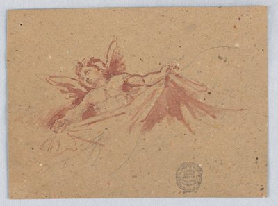 Szkic Putti z Drapery autorstwa Francis Augustus Lathrop