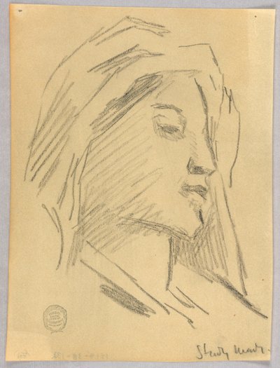 Szkic kobiecej głowy autorstwa Francis Augustus Lathrop