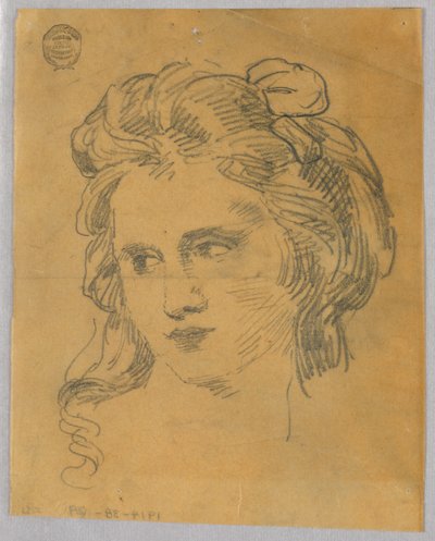 Szkic kobiecej głowy autorstwa Francis Augustus Lathrop