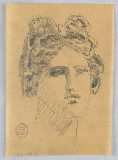Szkic kobiecej głowy autorstwa Francis Augustus Lathrop