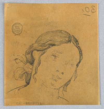 Szkic głowy kobiety autorstwa Francis Augustus Lathrop