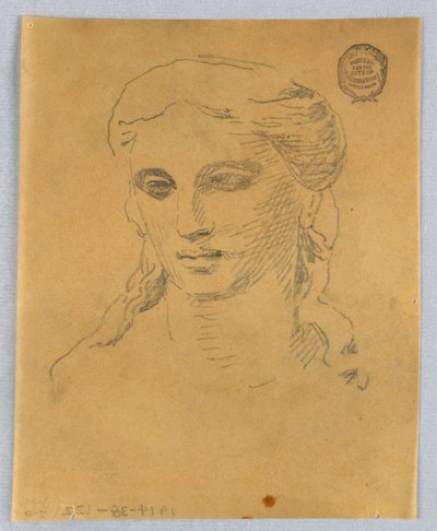 Szkic głowy kobiety autorstwa Francis Augustus Lathrop