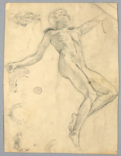 Szkic Aktu Kobiecego autorstwa Francis Augustus Lathrop