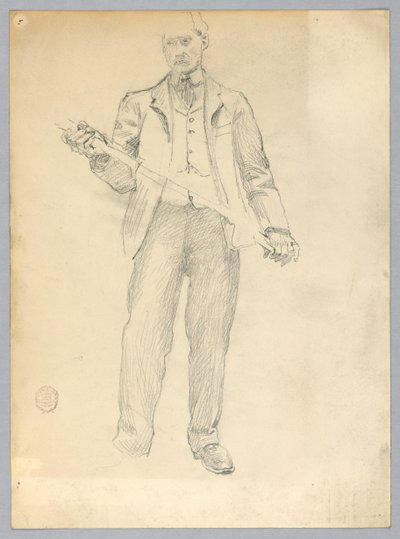 Szkic mężczyzny autorstwa Francis Augustus Lathrop